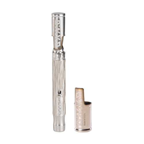 dynavap m plus silver front view with low temp captive cap