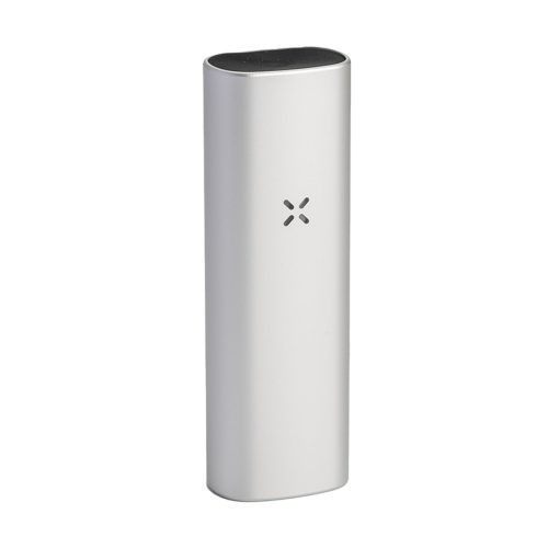 pax mini silver vaporizer tilted view