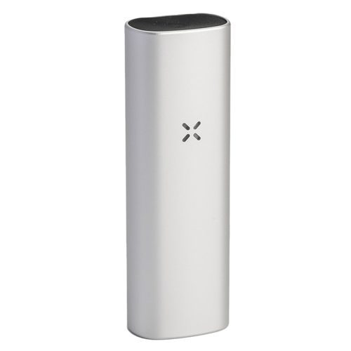 pax mini silver vaporizer tilted view 13ee3a9f 40fc 496d b874 39c9ffb556fc