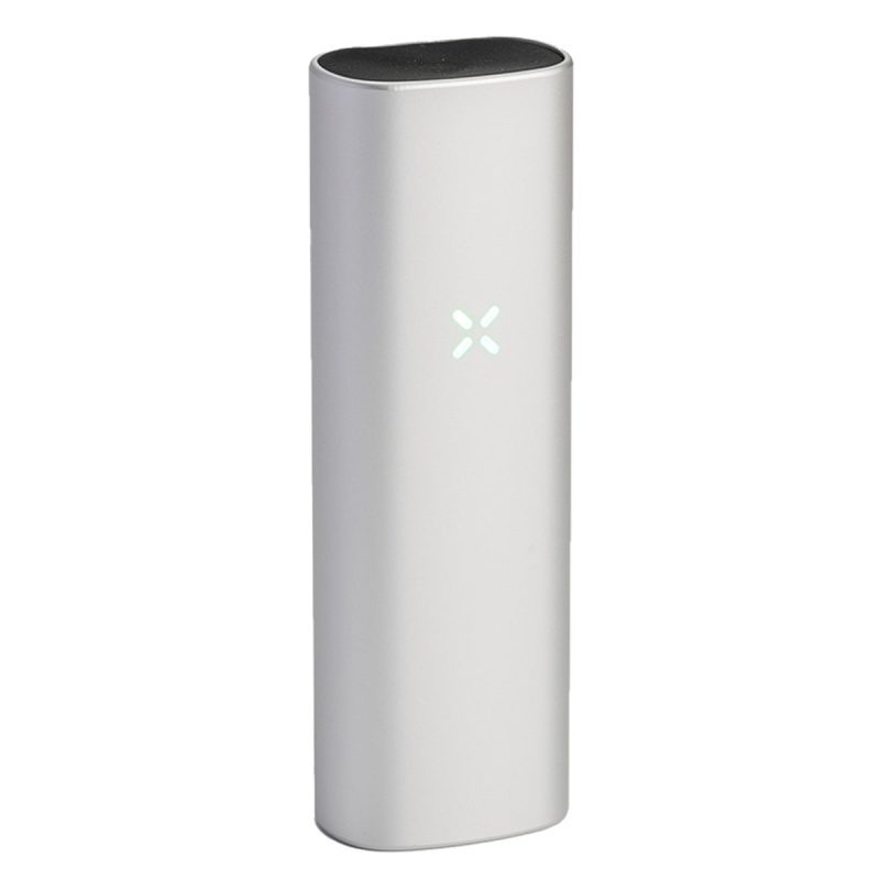 pax mini silver vaporizer with led lights tilted view 4f4f0aeb 55f5 4082 84a3 77b9b8718c60