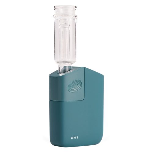 planet of the vapes one magnetic version teal with mini bubbler inserted