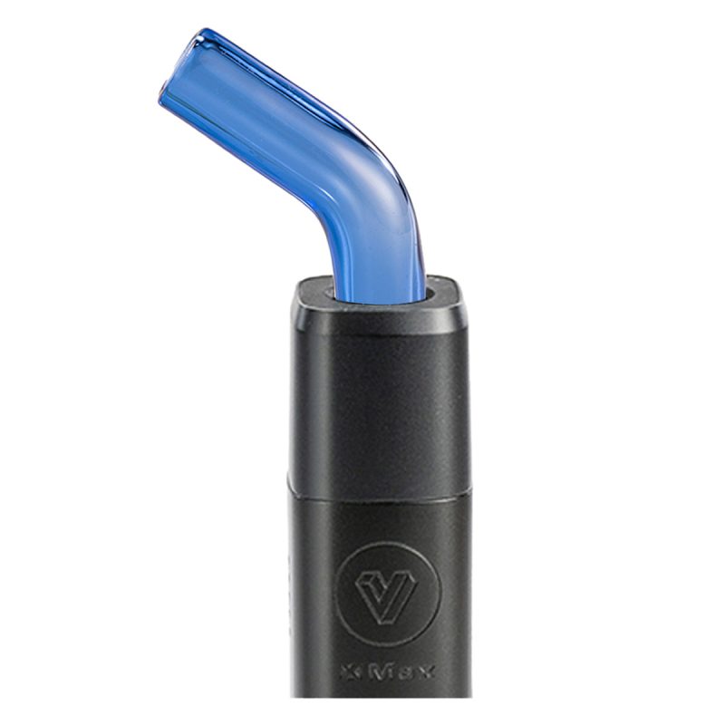 potv xmax v3 pro black with bent glass mouthpiece blue