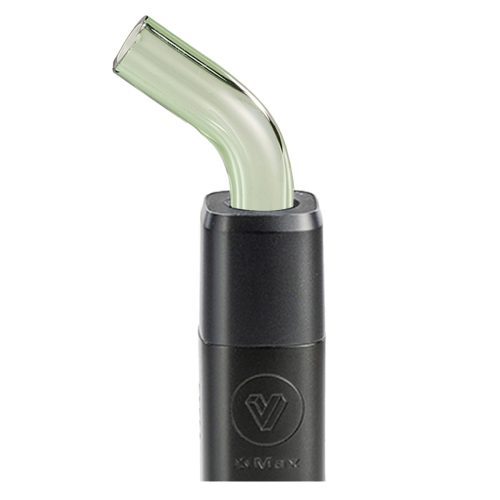 potv xmax v3 pro black with bent glass mouthpiece green