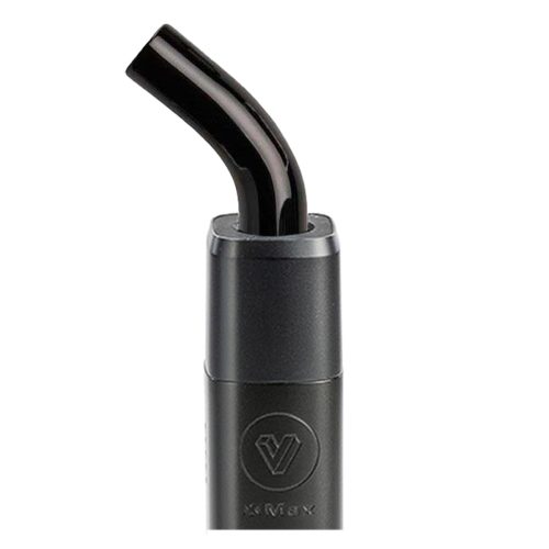 xmax v3 pro potv vaporizer black with bent glass mouthpiece