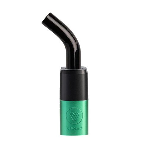 xmax v3 pro potv vaporizer green with black bent glass mouthpiece