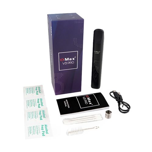 xmax v3 pro vaporizer along with box contents