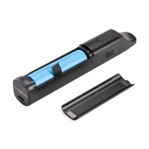 xmax v3 pro vaporizer black with battery lid open