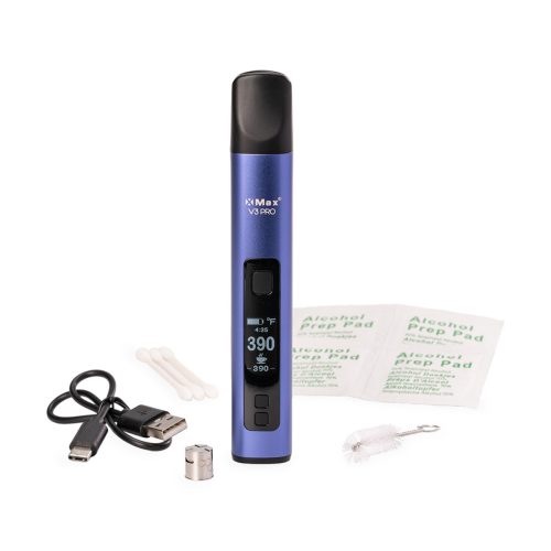 xmax v3 pro vaporizer purple with all accessories